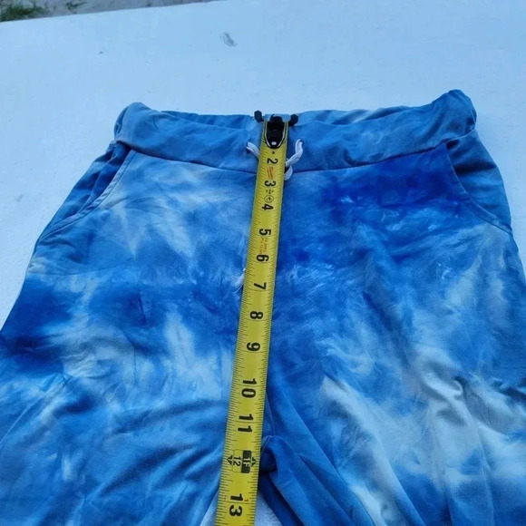 NWOT SRX Active Women's Blue Tie Dye Jogger Sweat Pants Stretch Size L - Picture 4 of 8